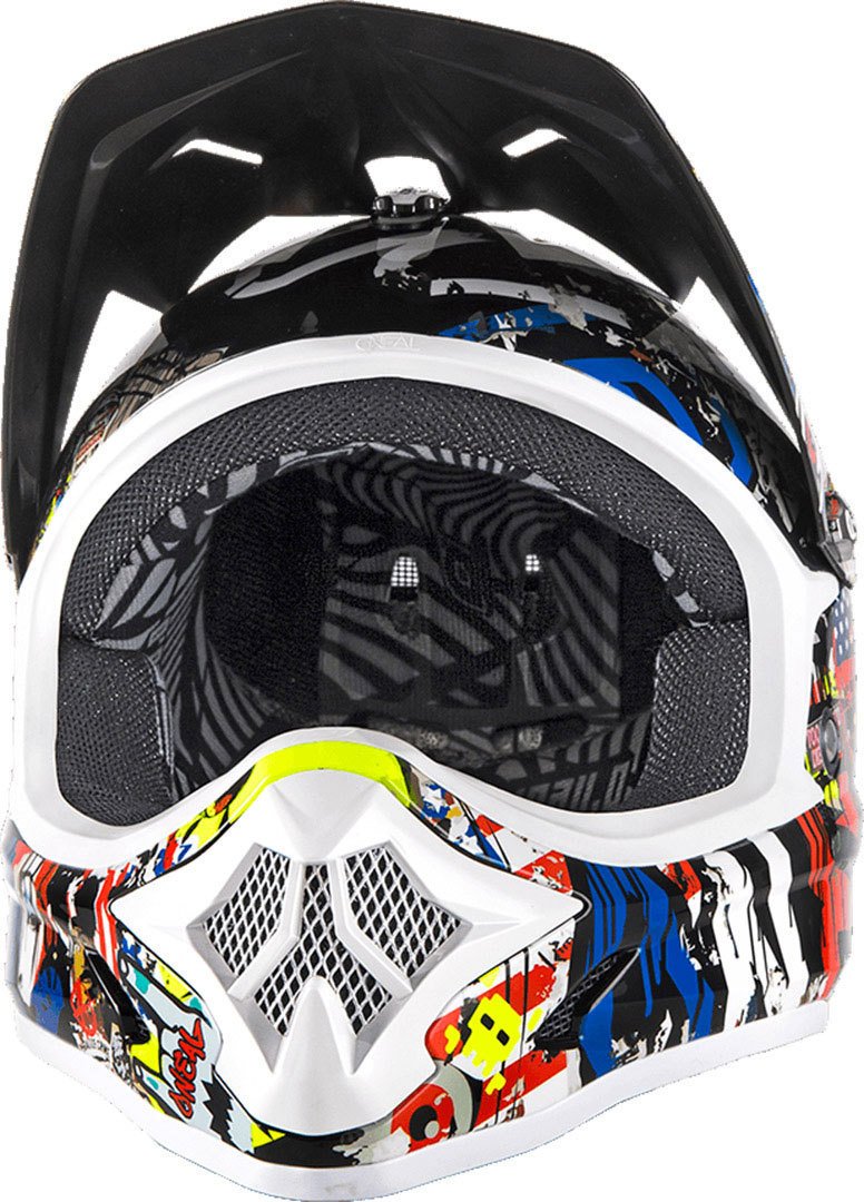 O'NEAL Backflip MTB Helm Rancid - Schwarz/Weiß Mit ABS Schale Und Belüftung