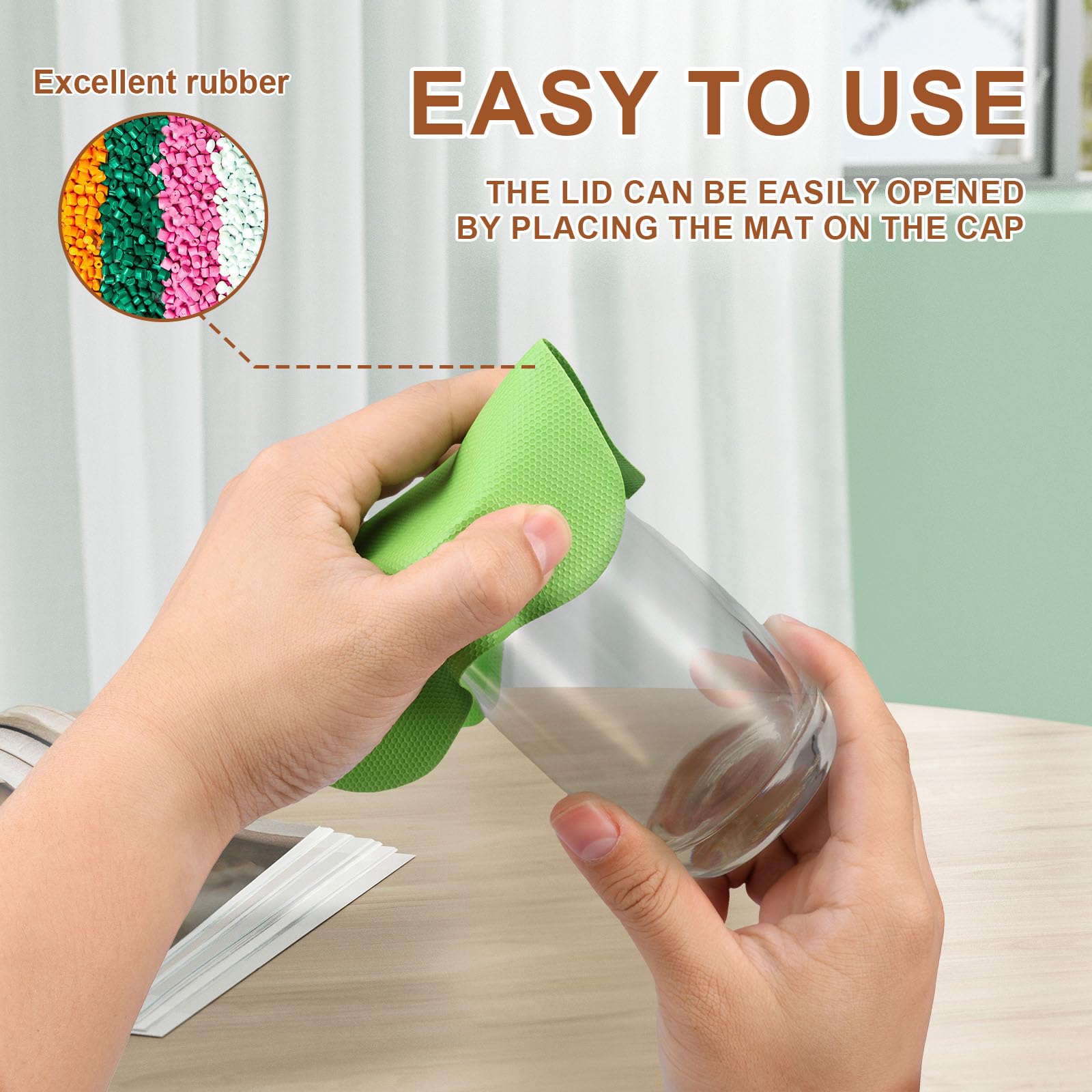 32Pcs Jar Opener Gripper Pads Rubber Bottle Lid Opener Gripper Anti Slip Heat Proof Jar Grippers Pad With Honeycomb Texture for Senior With Weak Hand(colour,32pcs)