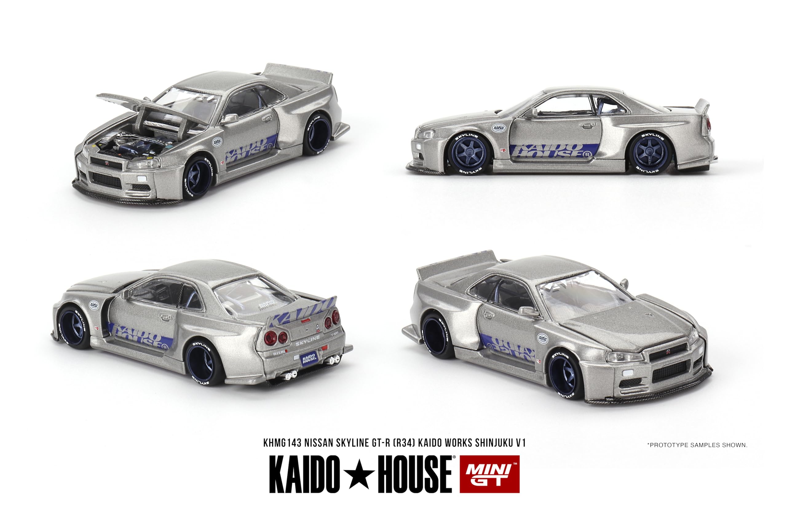 ミニカー NISSAN SKYLINE GT-R R34 KAIDO WORKS Amazon.com: Kaido House Nissan Skyline GT-R (R34) Kaido