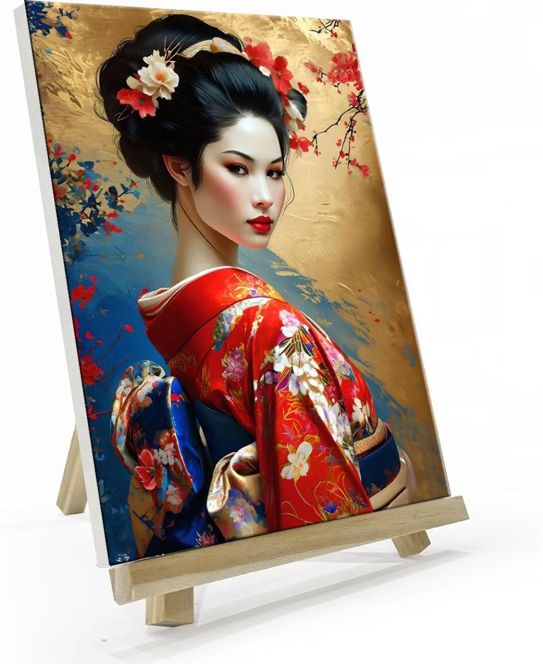 Kit Dipingere Con Numeri Adulti - Geisha, 40x50cm, Con Tela, Vernici E Pennelli - Foto 10