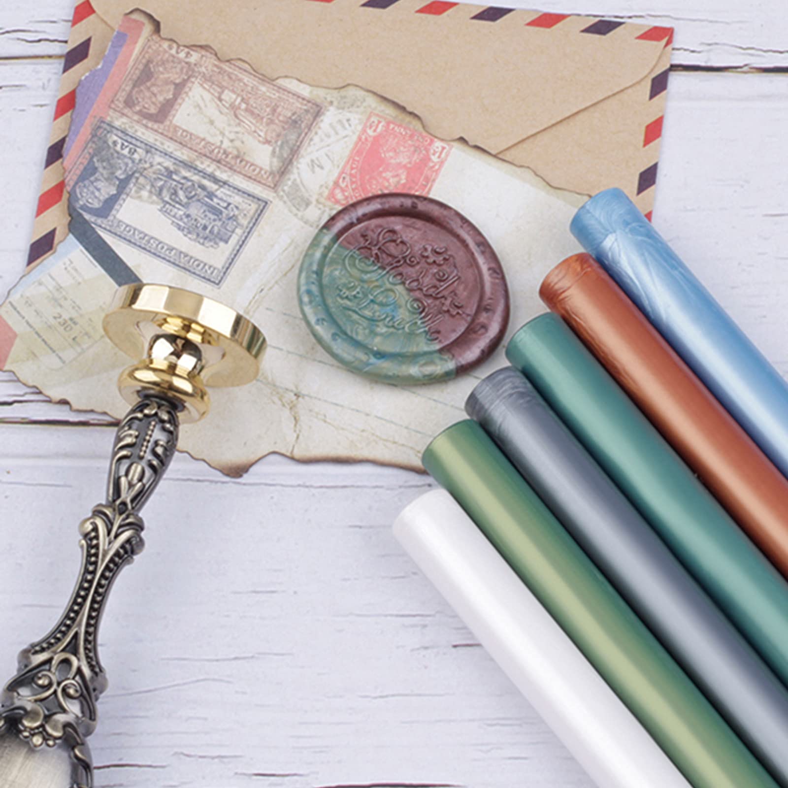 Image secondaire de Cachet de Cire Fleur de Lys Vintage pour Enveloppes et Invitations