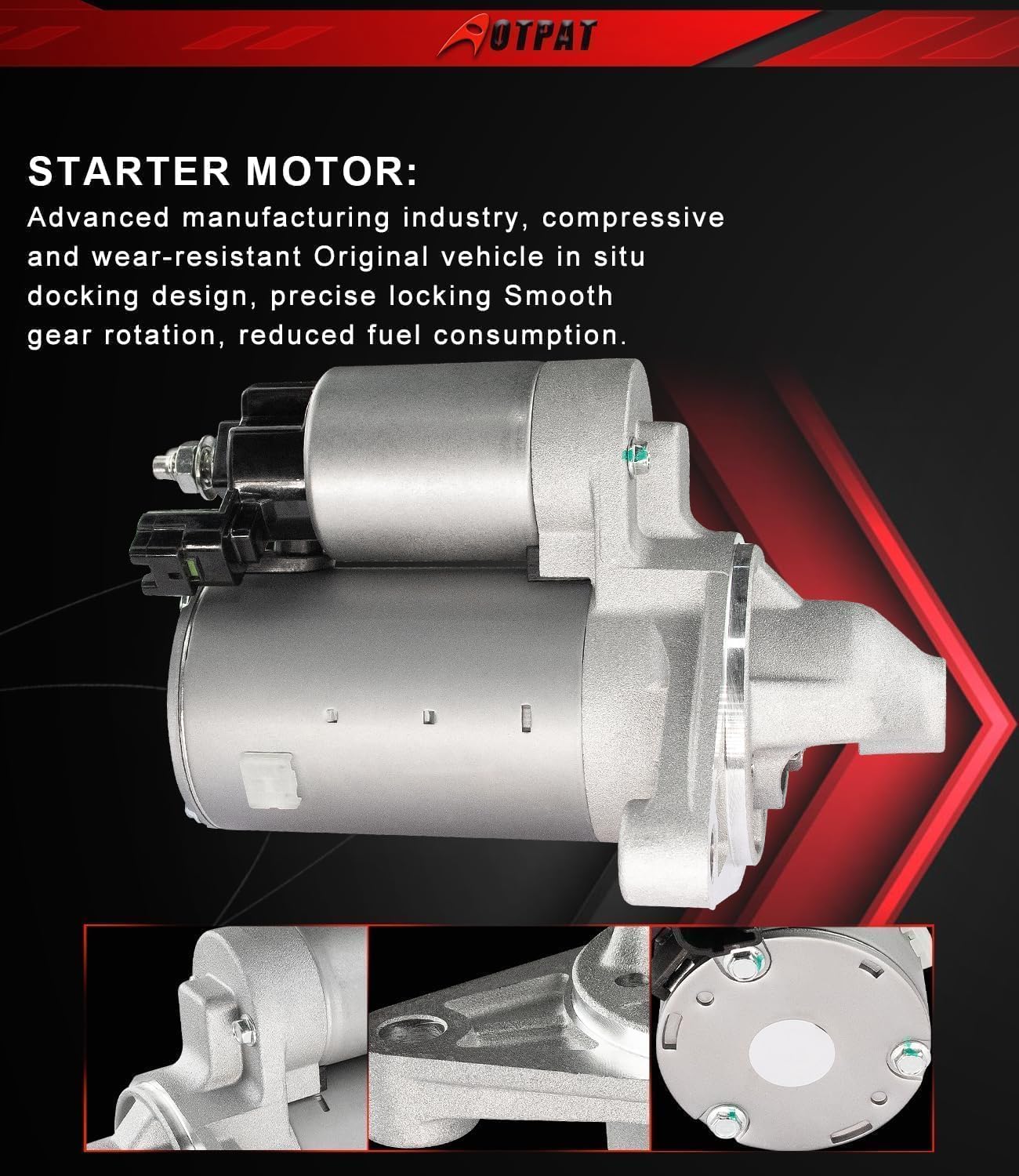 281000T330 Starter Motor Compatible for:-Toyota Corolla 2015 2016 2017 2018 2019 2020 1.8L L4,1.2KW 12V 9Teeth Clockwise, Upgraded New Starter Replace OE# 4280009020 4280009030 30481N