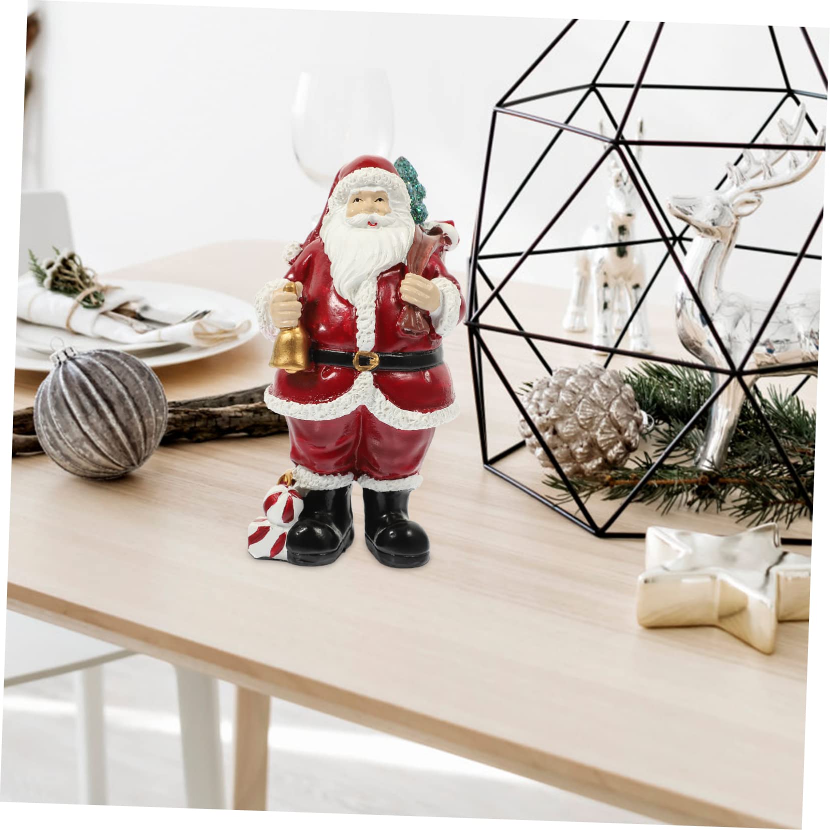 Cabilock 2 Pz ornamenti di babbo natale decorazioni natalizie e statua di babbo e desktop di e di babbo e statuina decorativa di Babbo e