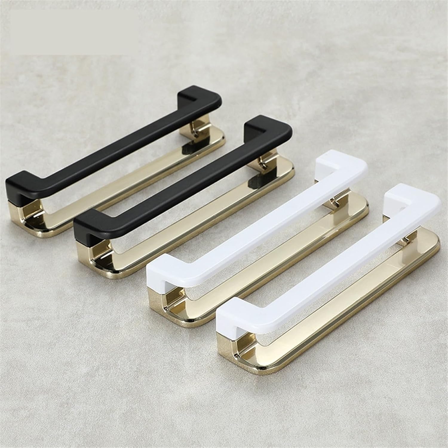 Zinc Alloy Handle 32mm/96mm Cupboard Wardrobe Pulls Kitchen Cabinet Drawer Door Knobs Black Gold Furniture Hardware 1Pcs (Color : Black Gold-96mm)