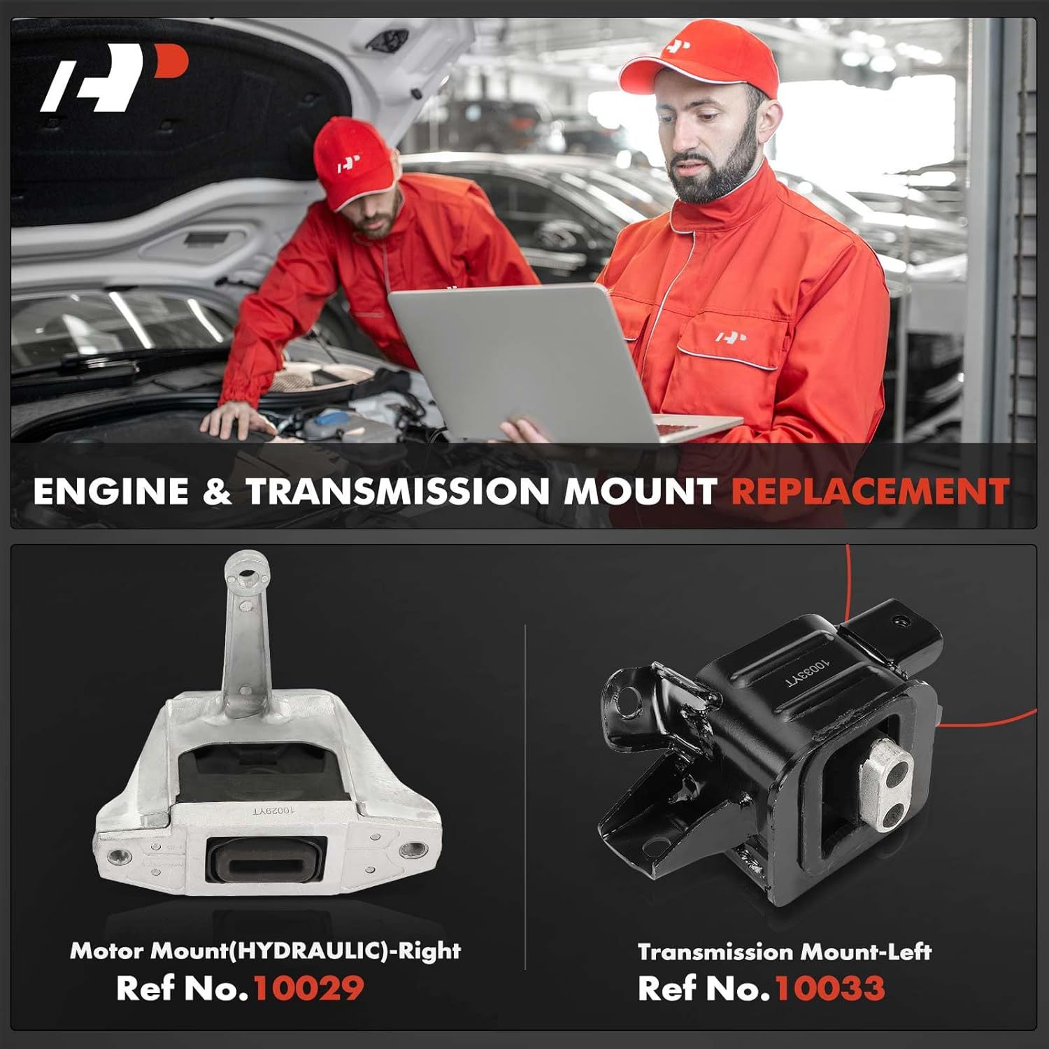 A-Premium 2PCS Engine Motor Mount and Transmission Mount Set Compatible with Hyundai Elantra 2017-2020, Elantra GT 2018-2020, Veloster 2019-2021, Veloster N, Kona & Kia Seltos, Hydraulic