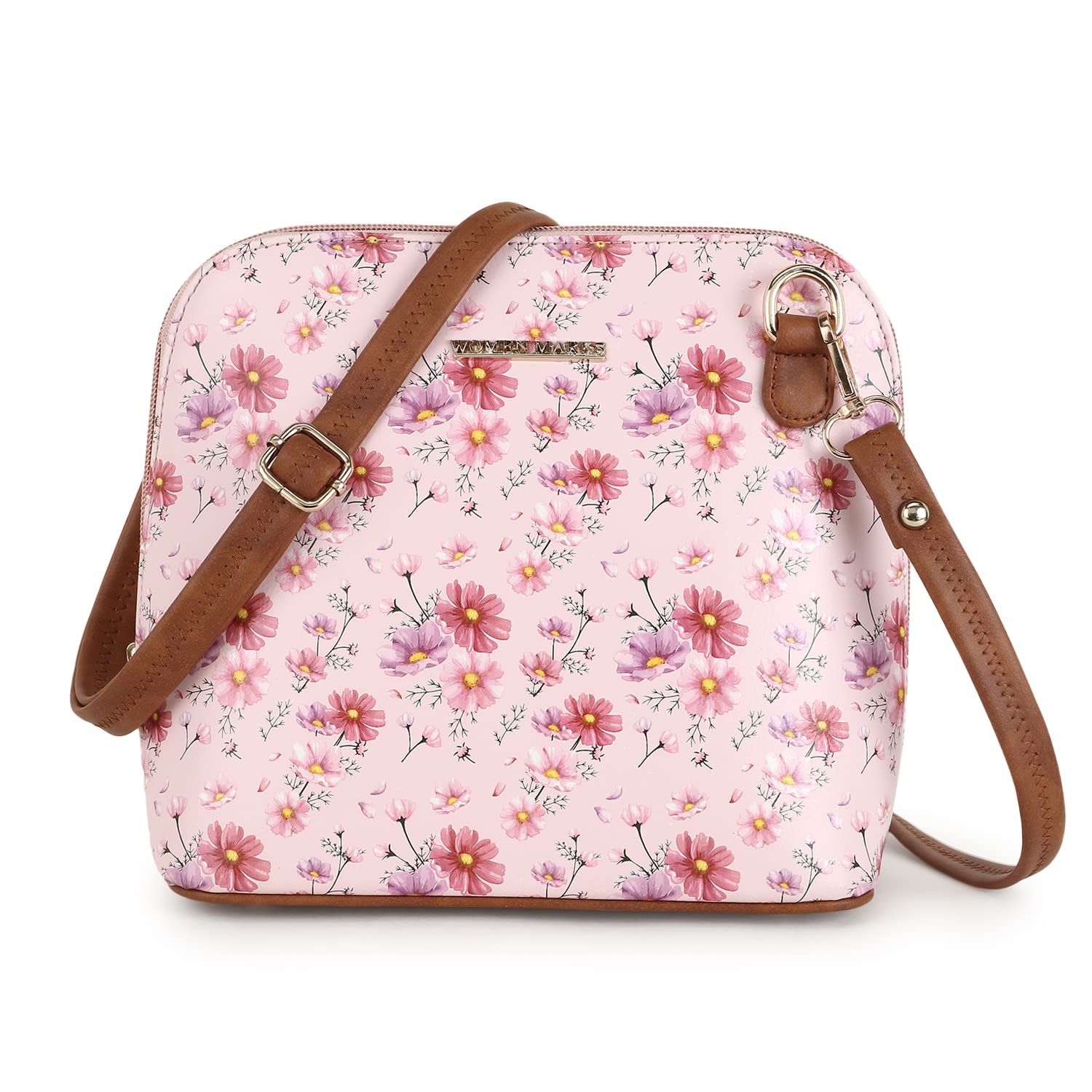 WOMEN MARKS, Womens PU Leather Sling/Crossbody Bag, with Internal Pocket, Pretty Look in Multiple Color for women (PINK) (B09VTBLWDC) Amazon Price History, Amazon Price Tracker