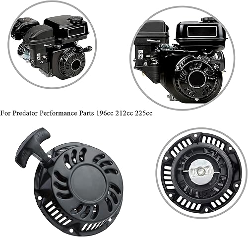 Vista 9 de Arrancador de retroceso de arranque compatible con Harbor Freight Predator 420cc 13HP Motor Pull Start Assembly Pressure Washer Bomba de agua Piezas