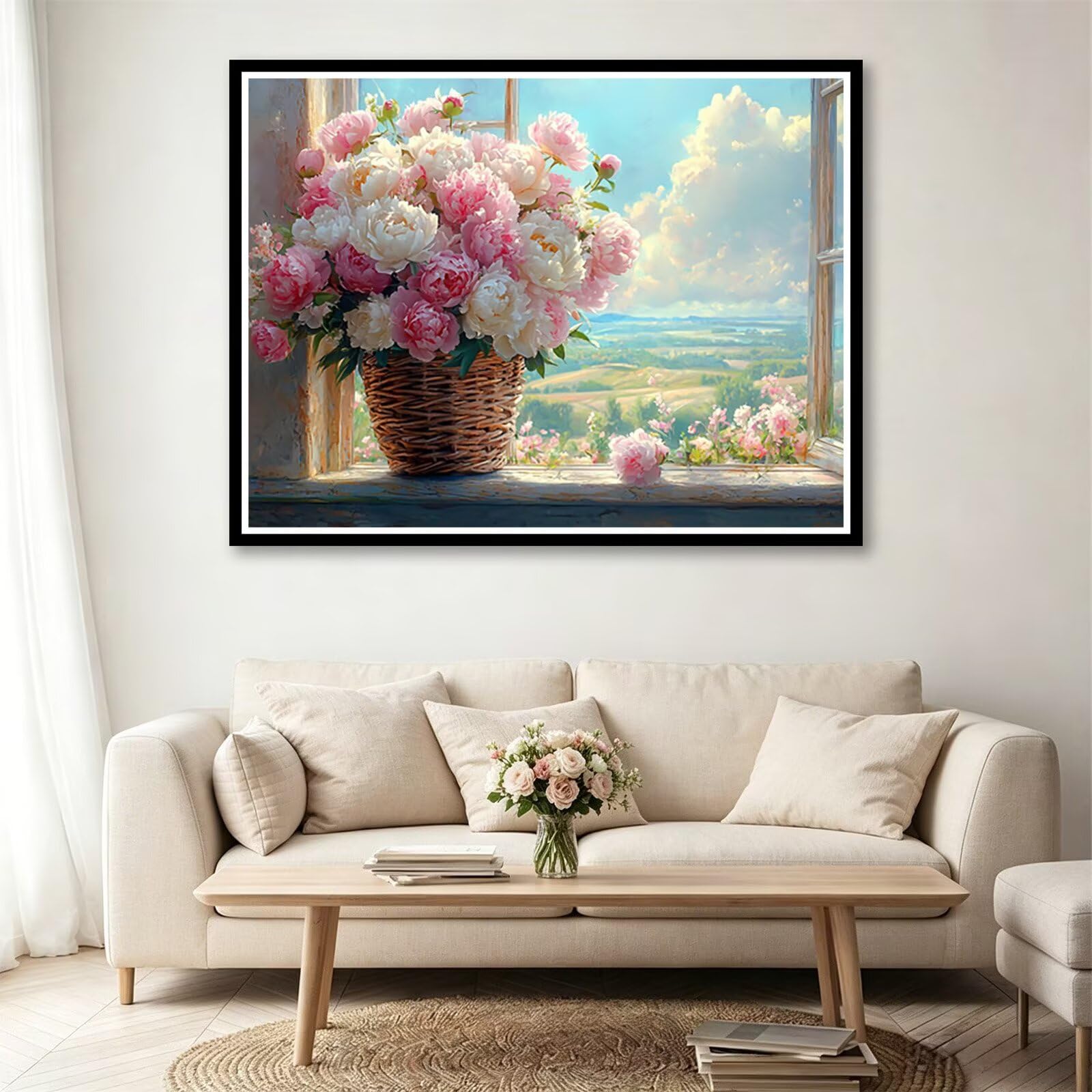 Peinture Diamant Fleur, 5D Paysage Diamond Painting Adulte 90x70 cm T0-960