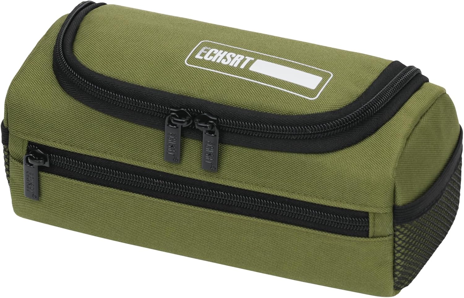 ECHSRT Jumbo Pencil Case Organizer for Men Women, Extra Large Capacity Pencil Pouch, Sturdy Portable Storage Bag for Office Travel Supplies - Green