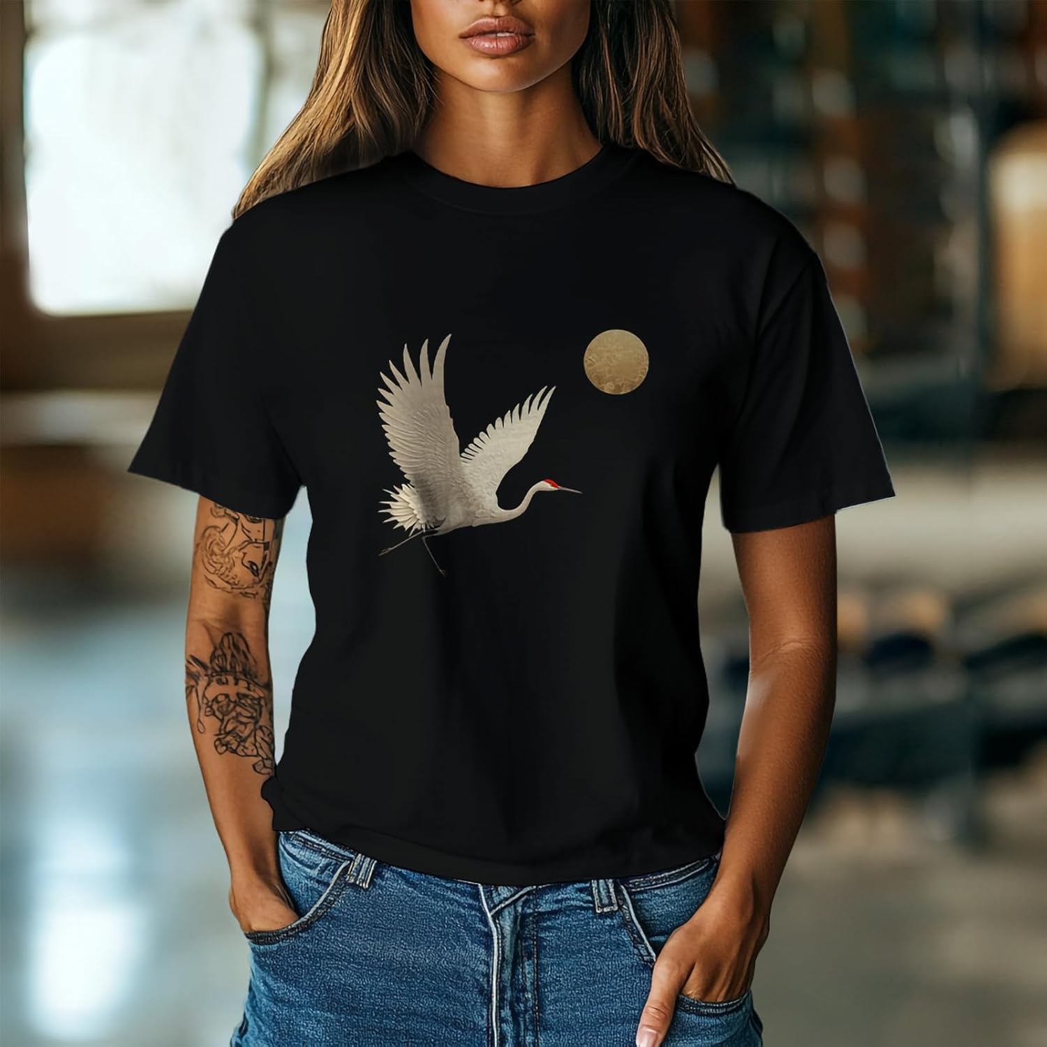 Fashion Women's T Shirts Cotton Crew Neck Short Sleeves Oversized Tee Tropical Graphic Baggy Trendy Tops - Image 2