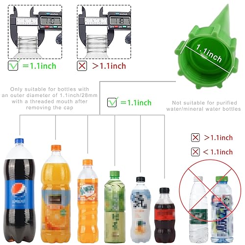 Miniatura 2 de LABOTA Paquete de 24 picos de riego automático para plantas, agua automática para plantas al aire libre, dispositivos de inserción con interruptor