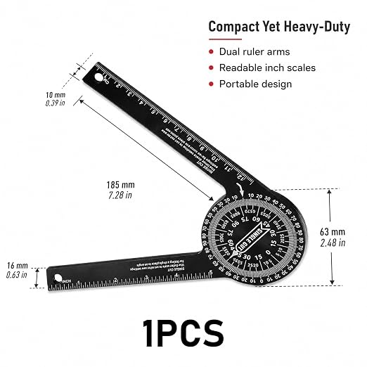 Escuadra para sacar ángulos de aluminio 7 pulgadas miniatura 2