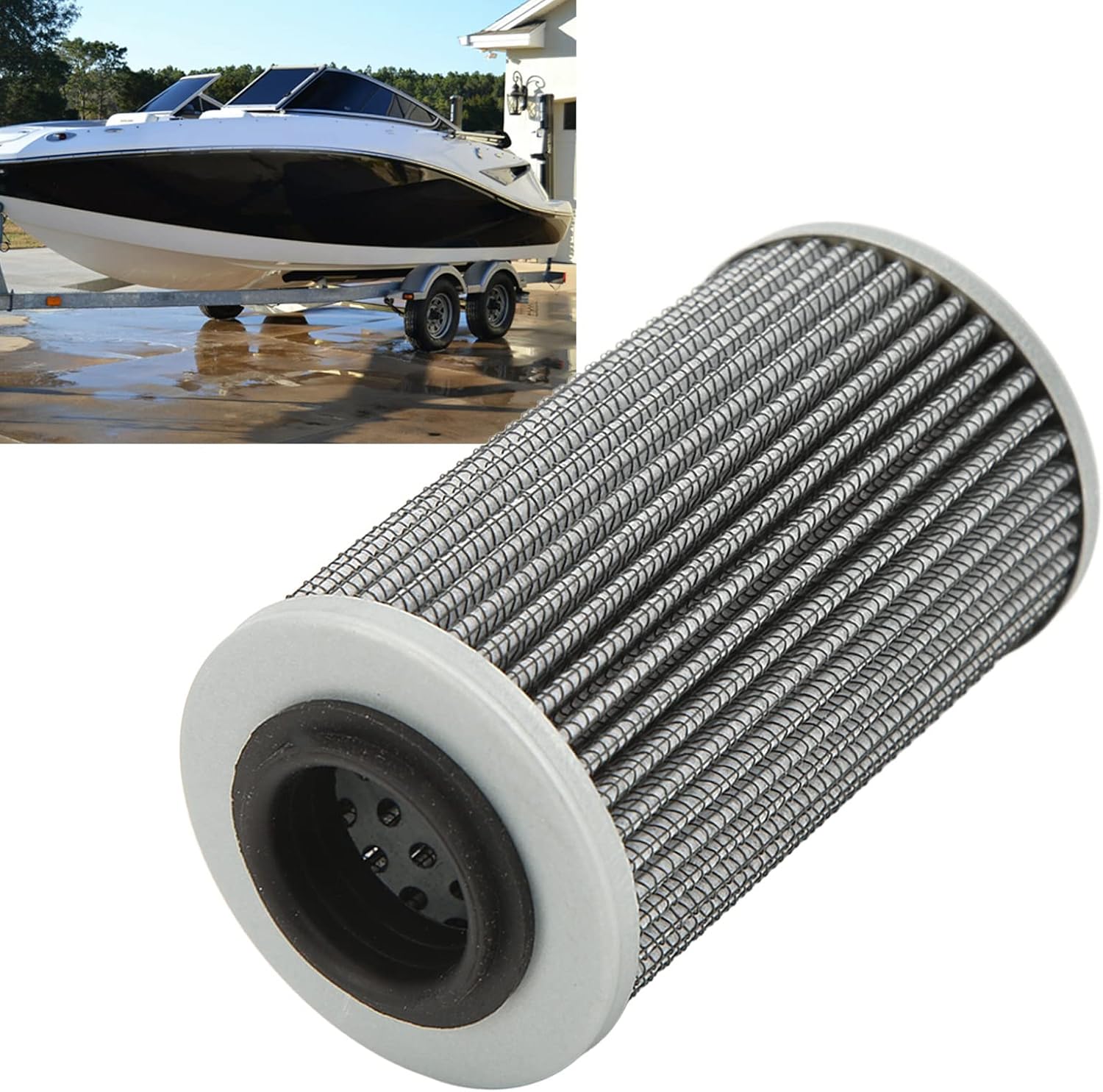 Boat Fuel Filter, 2 Pcs Boat for Engine Oil Filter Diesel Gasoline Fuel Filter 420956741 for Sea‑Doo Challenger Se Sp Wake Dtf Oil Filter