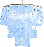 Vista 42 de GLEAVI Cowrie Shells 100pcs Round Shells Pieces Round Natural Capiz with 2 Hole, Polished Slice Accessory Capiz Pearl Coin Beads Charms for Jewelry