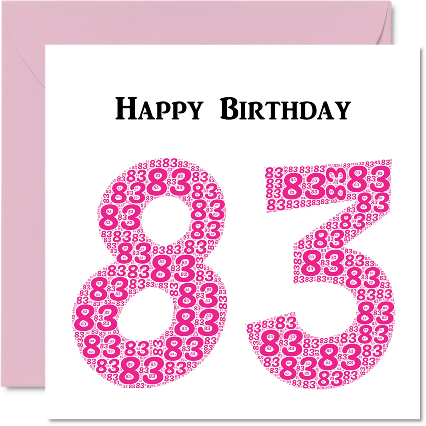 Fun 83rd Birthday Cards for Woman - Shapecloud - Happy Birthday Card for Dad Mum Great Grandad Grandpa Nanny Grandma Gran Uncle Auntie, 145mm Greeting Cards, Fun Card