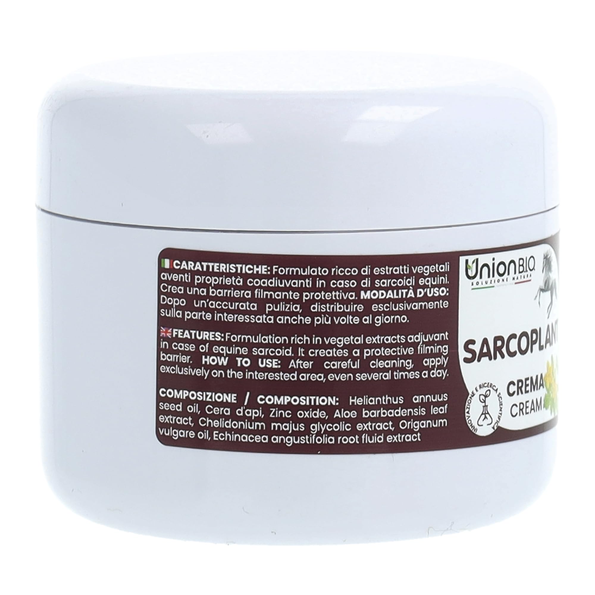 UNION B.I.O. SOLUZIONE NATURA SARCOPLANT Crema Protettiva per Sarcoidi Equini 50ml
