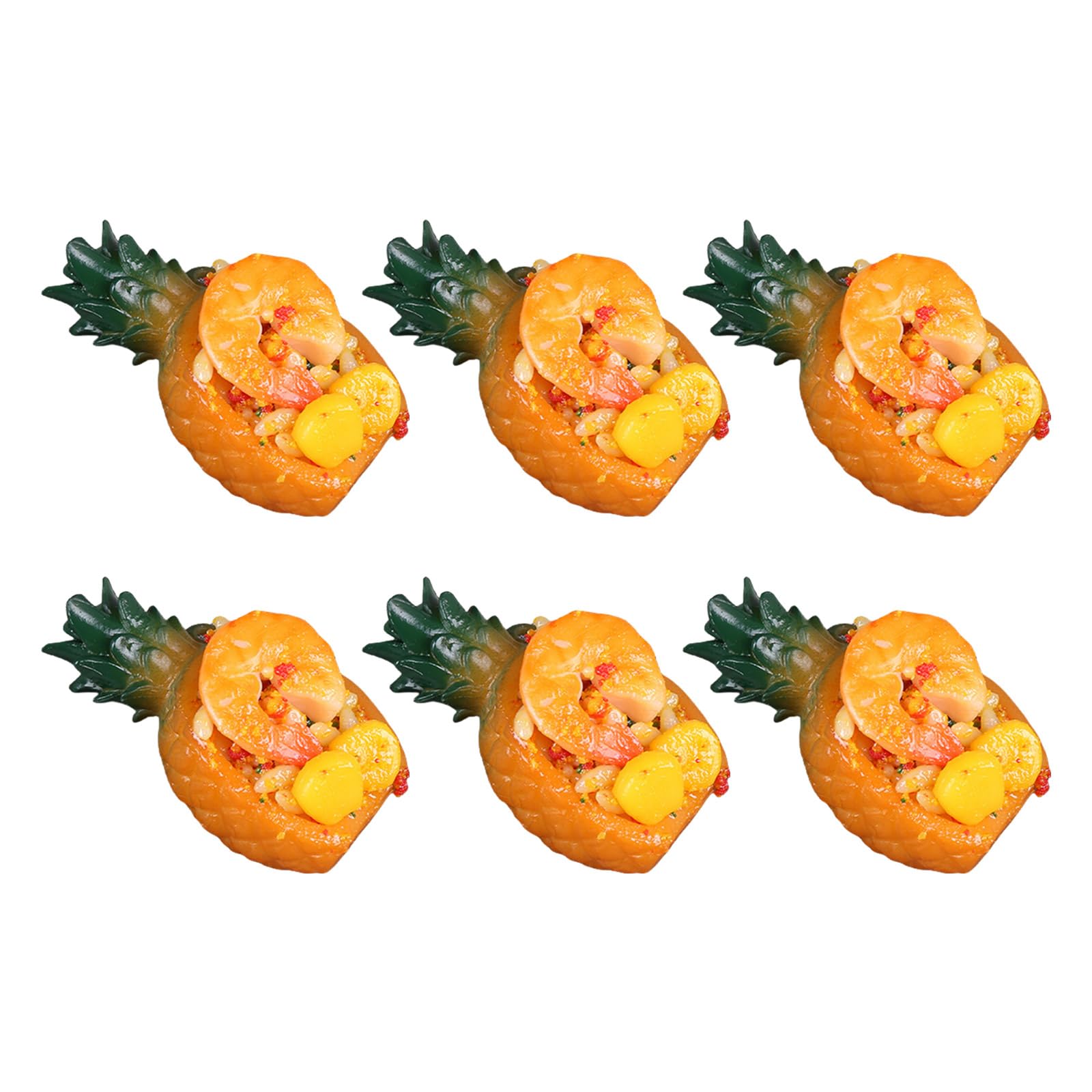 Buxuaaaa Shrimp 10 Simulation Pineapple Fried Rice Model Realistic Artificial Pineapple Fried Rice Model For Kitchen Display, Photo Props Food Simulations