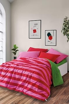 Cozy Home Popping Colors Double Elastic Bed Sheet Duvet Cover Set Cherie Green