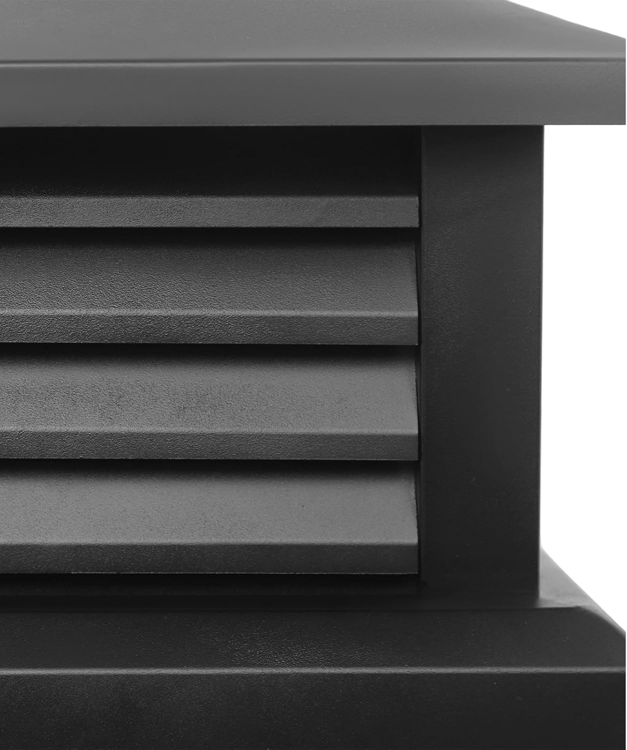 Chimney Cap, 14" x 14" Aluminum Alloy Chimney Cap, Tapered Top Louvre Rain Windproof Vent Cover Chimneys Caps for Outside Shutter Design Chimneys Flue Cover to fit Existing Flue Tile - Black