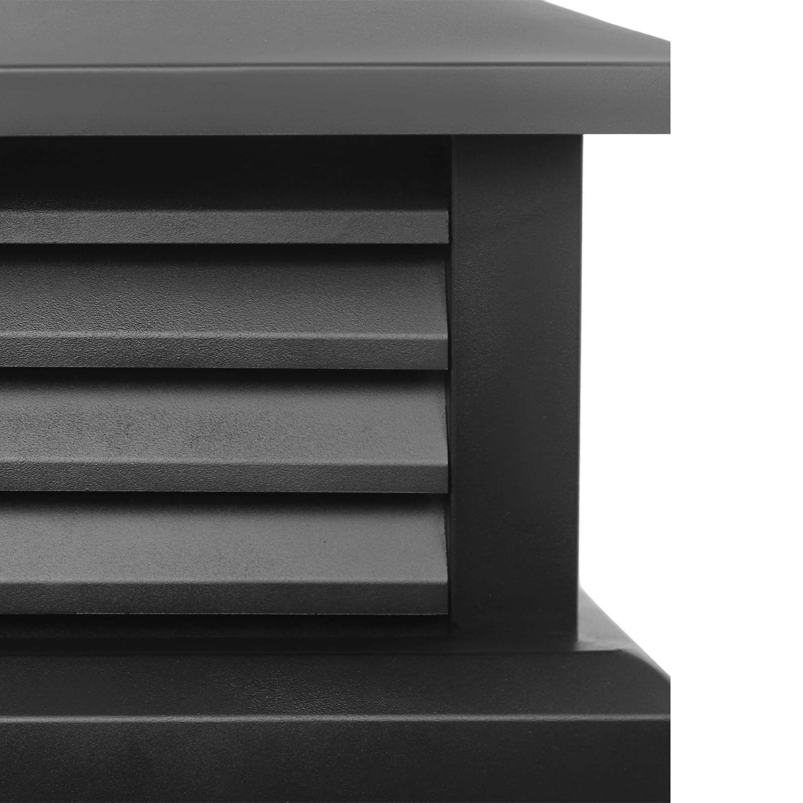 Cubierta de chimenea cubierta cuadrada impermeable exterior de aleación de aluminio con forma de pirámide para chimeneas 35 x 35 cm negro