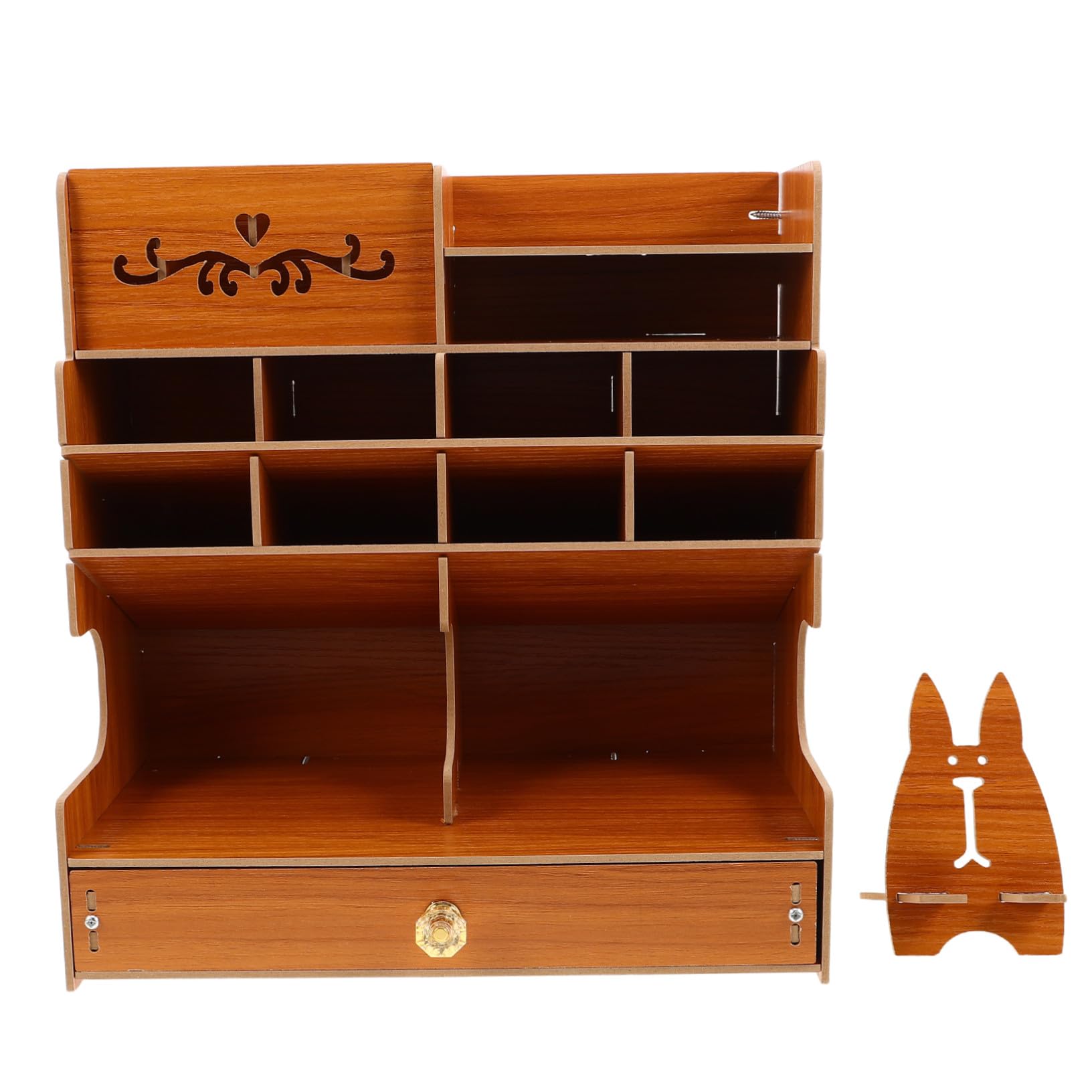 Organizer Penne in Naturale Capacità Portaoggetti Scrivania Multifunzione con Scomparti Multipli Elegante Supporto Cancelleria per Ufficio e Casa