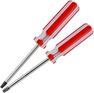2-Piece Torx Screwdriver Set Magnetic T20 T25 Torque Drivers for Electronics, Car & Home Appliance Repair
