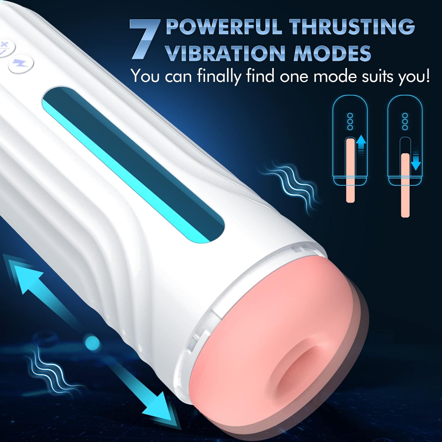 Sex Toys for Men Automatic Male Masturbator, Adult Sex Toys with 7 Thrusting & Vibrating, Cafatop Electric Pocket Pussy for Male Masturbation Stroker, Men's Sex Toy Penis Pump Massagers Kit