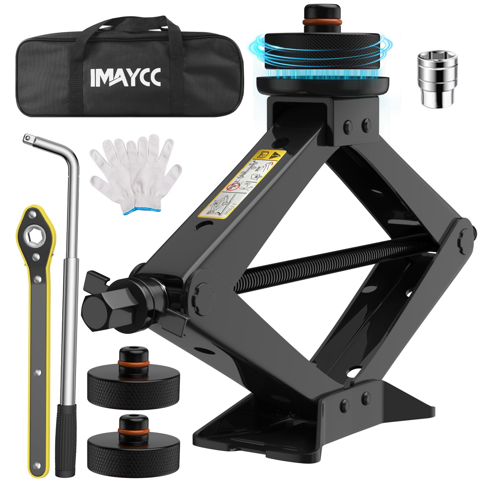 Sponsored Ad – IMAYCC Car Jack Kit for Tesla Model Y Model 3/S/X Lifting Jack,2.5 Ton Scissor Jack for Tesla,Tire Change Kit with TeslaJack Pucks/Pad,Tire Repair Tools
