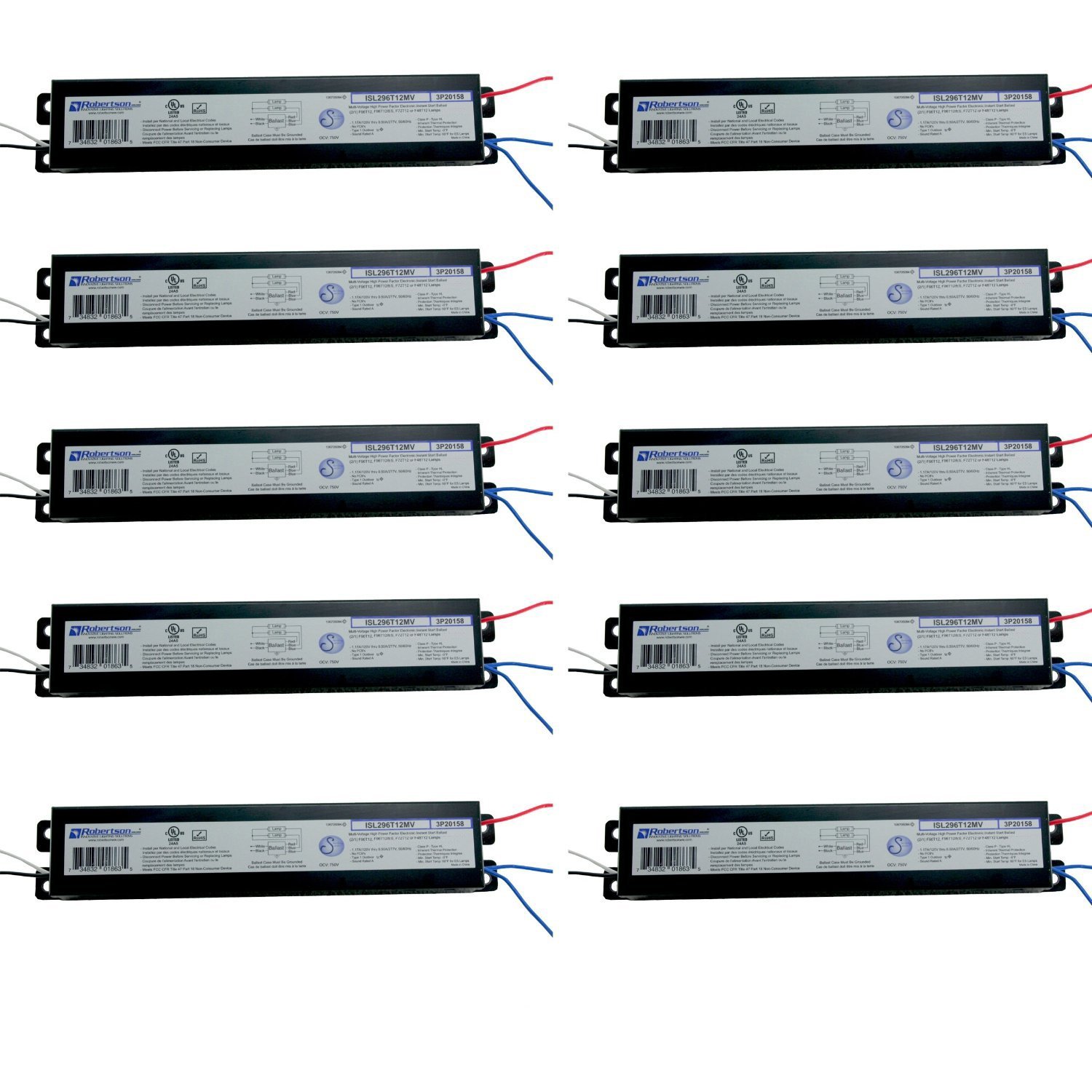Prоmо Dіѕсоunt Uр Tо 70% оƒƒ Robertson 2P20158 ISL296T12MV Pak of 10 Fluorescent eBallasts for 2 F96T12 Lamps, Instant Start, 120-277Vac, 50-60Hz, NBF, HPF, (for HO lamp Applications The Recommended Ballast is The PSB296T12HOMV) Prоmо Dіѕсоunt Uр Tо 70% оƒƒ Robertson 2P20158 ISL296T12MV Pak of 10 Fluorescent eBallasts for 2 F96T12 Lamps, Instant Start, 120-277Vac, 50-60Hz, NBF, HPF, (for HO lamp Applications The Recommended Ballast is The PSB296T12HOMV)