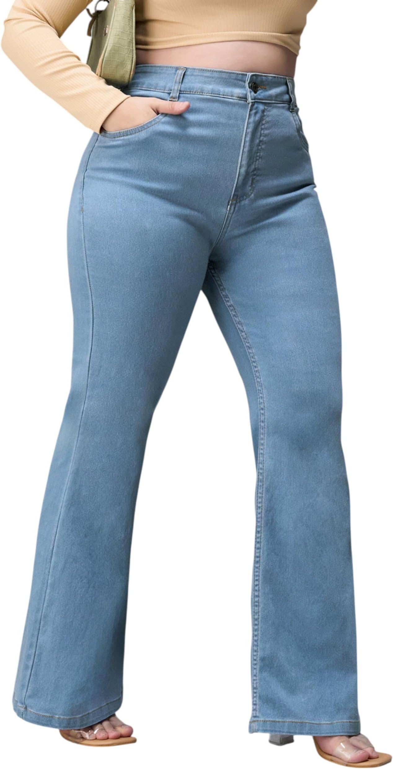 Women's Bootcut High Rise Regular Stretchable Denim Jeans