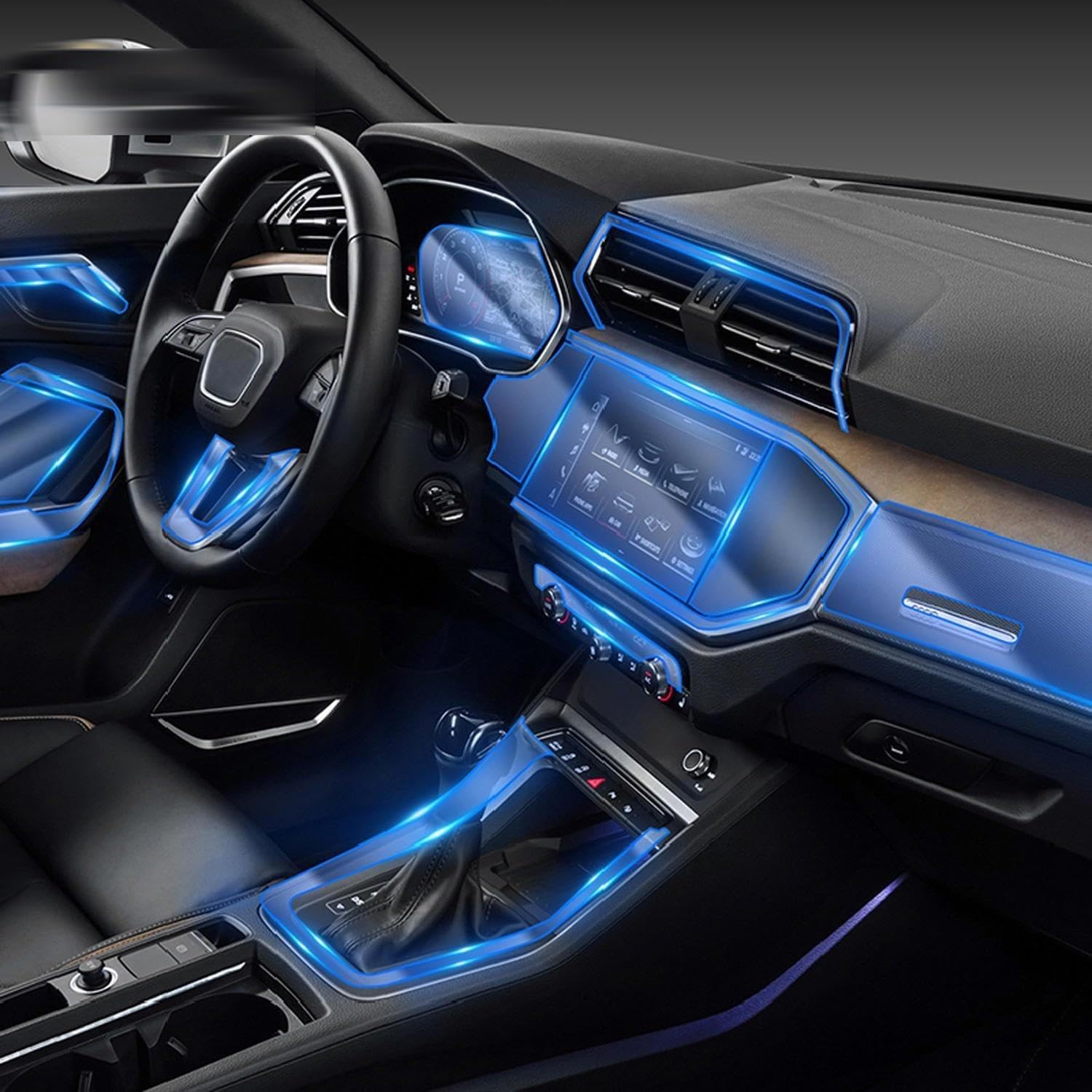 Console centrale Audi Q3 à l'abri des traces de doigts PPF