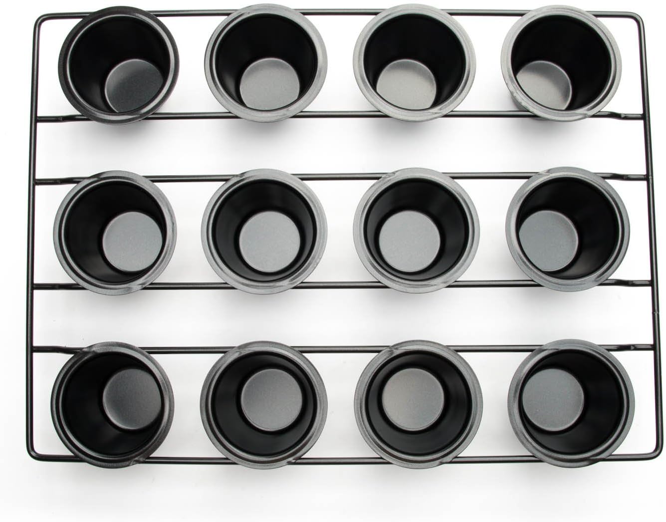 Fox Run 4758 Linking Mini Popover Pan, Carbon Steel, Non-Stick, 12-Cups