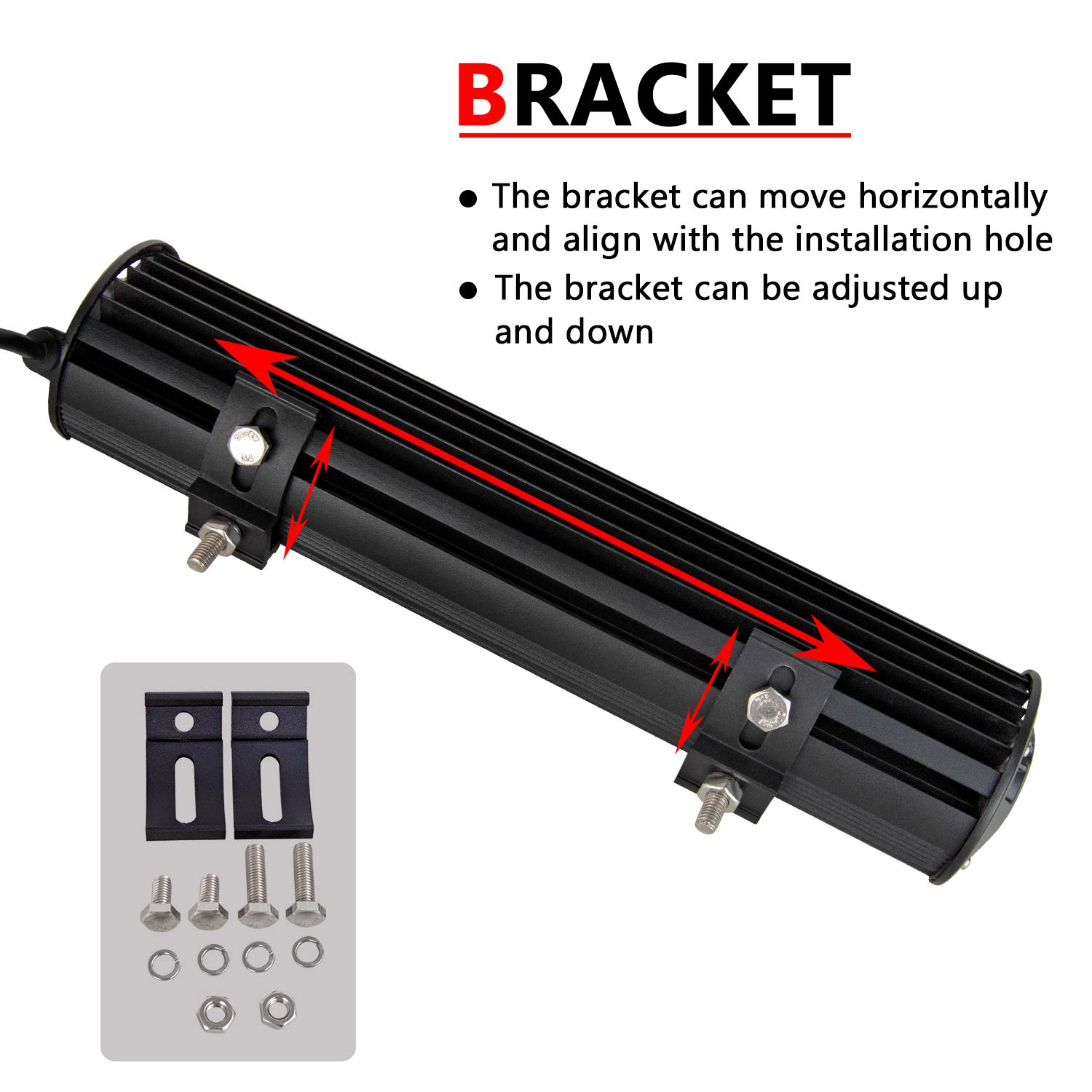 Willpower Barra de Luz de Trabajo LED 38cm 216W Estroboscópicas Barra Led 12V 24V Impermeable Combinación de Punto y Inundación Barras de Luces Led para 4x4 Coche Camión Barco Tractor 4WD