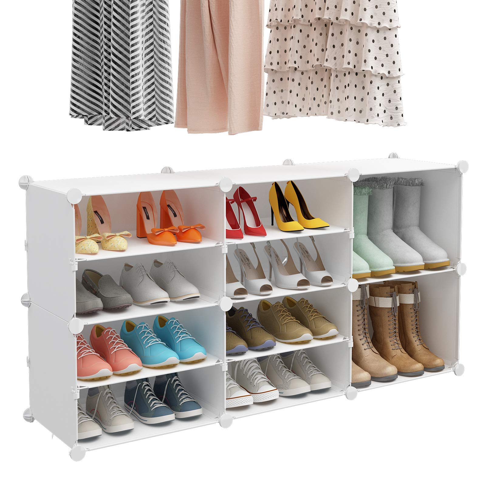 Buy KOUSI Portable Shoe Rack for Closet Shoe Organizer Tower Shelf Shoe