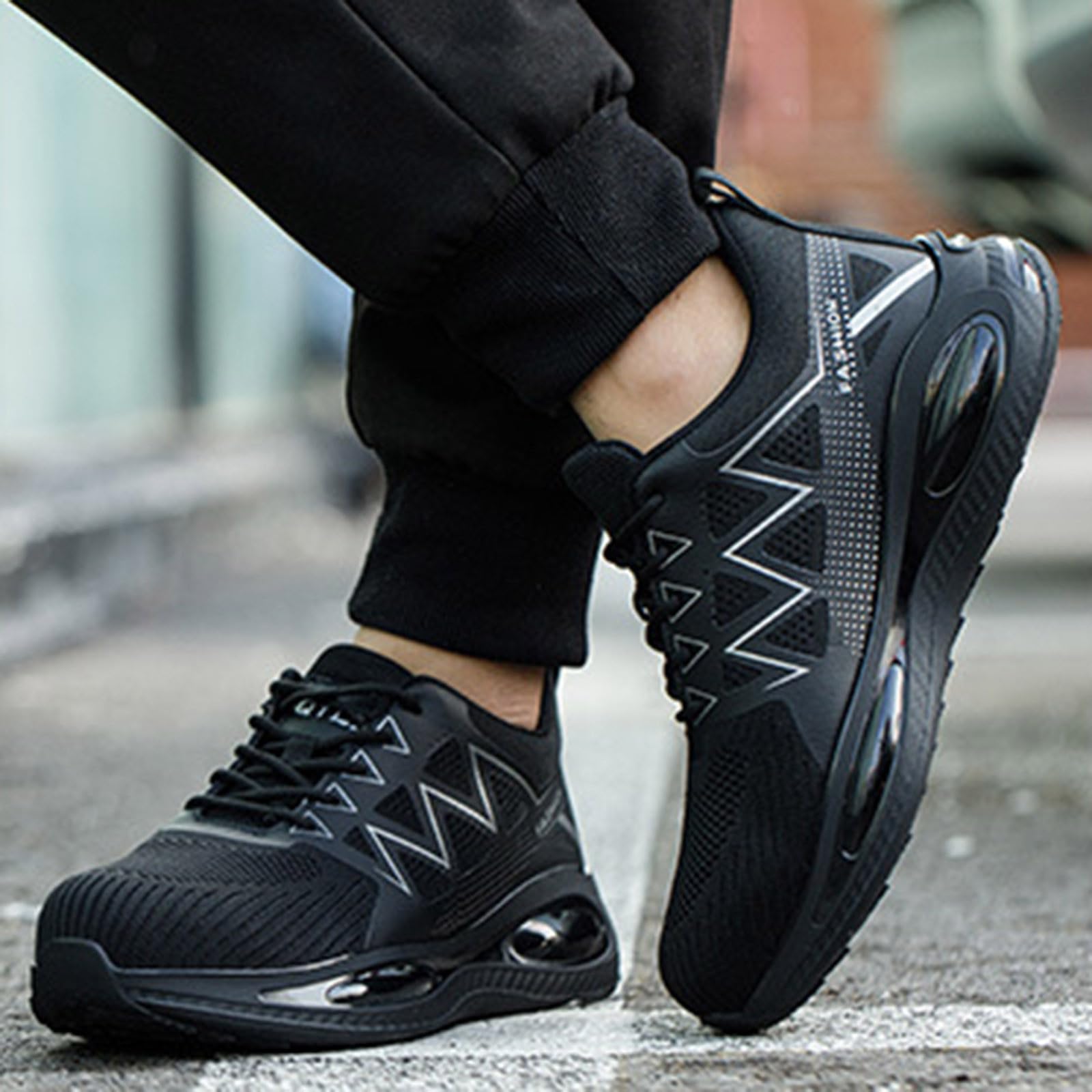 Zapatos de trabajo para hombre y mujer, ligeros, deportivos, transpirables, con cierre de rosca, zapatos de protección, antideslizantes, para cocina, sin deslizamientos, para camareros, deportivos