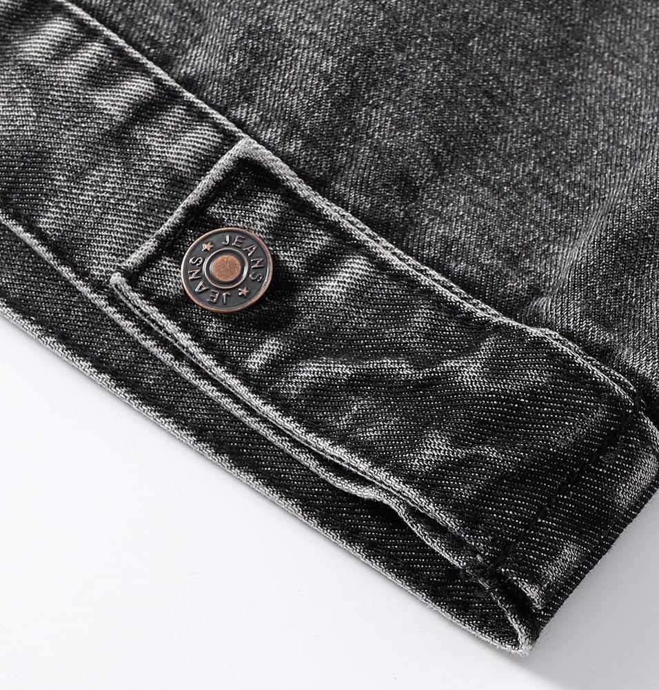 Kedera Jean Jacket for Women Trendy Collarless Button Down Long Sleeve Casual Western Denim Jacket Country Concert Outfits - Image 6