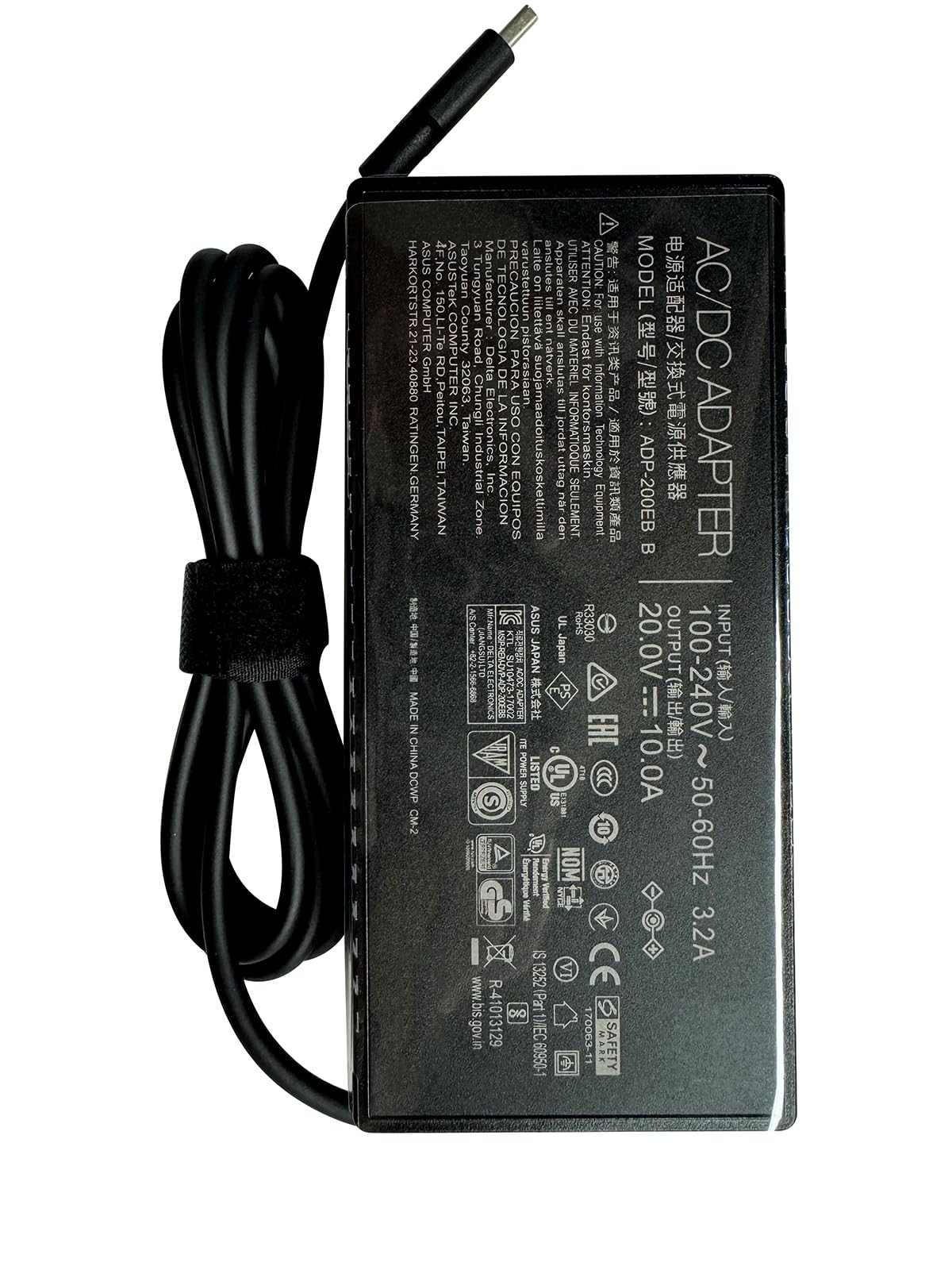 XITAIAN 20V 10A 200W ADP-200JB K Wymienna ładowarka do Asus ROG Zephyrus G16 GU605 GU605MI GU605MI-QR256W GU605MV GU605MV-QR086W ADP-200EB B (złącze prostokątne)