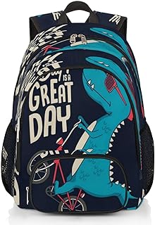 Mochila escolar de dinossauro fofo para adolescentes meninos meninas engraçado dinossauro passeio bicicleta mochila faculdade mochilas com alça de peito viagem computador mochila casual, Dinossauro 5