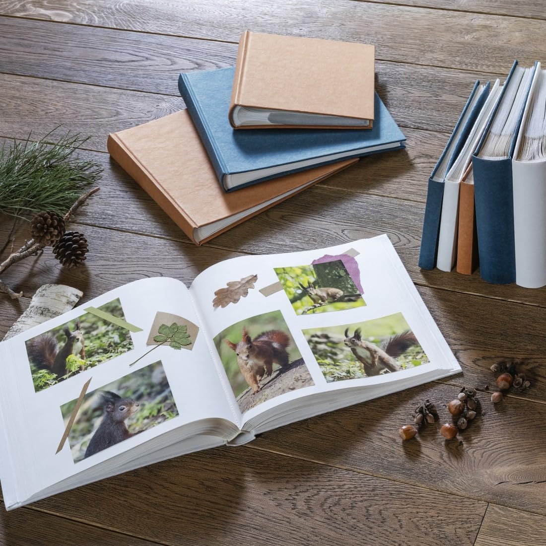 Confezione 2 Album Fotografici In Lino 15x10 Cm – 200 Foto Totali, Con Tasche E Chiusura Elastica
