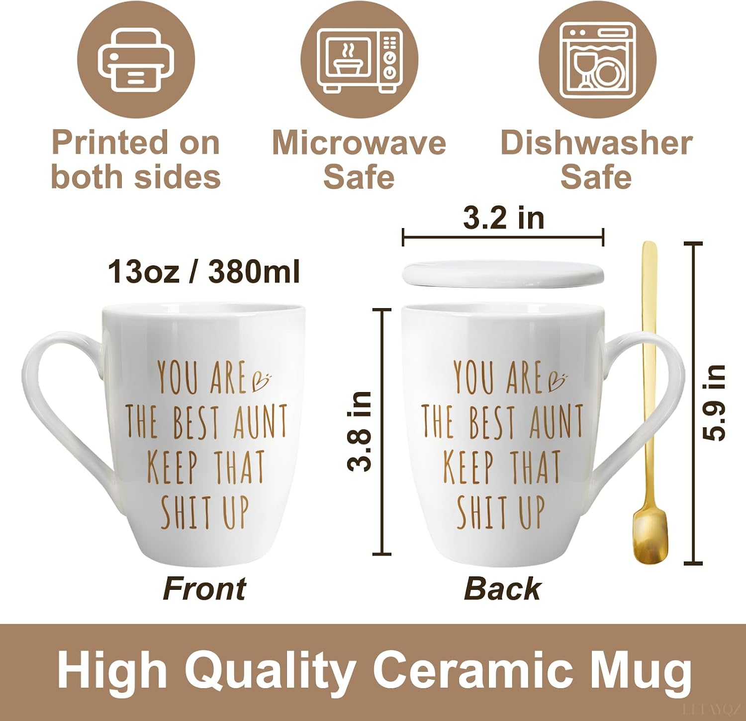 Funny Coffee Mug Gift for aunt from Niece Nephew - You're The Best Aunt Keep That S Up mug-BAE Best Auntie Ever Mugs Birthday Christmas Gifts Ideas for Auntie, Ceramic coffee mugs for Favorite Aunty44