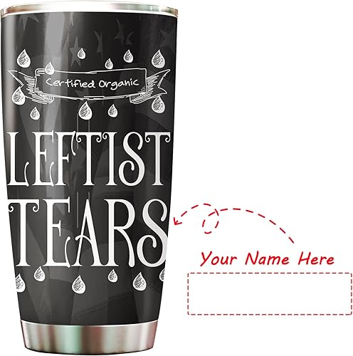 Miniatura 9 de CHICKOR Leftist Tears - Vaso de acero inoxidable de 20 onzas con tapa, doble pared aislada al vacío, taza de café de viaje