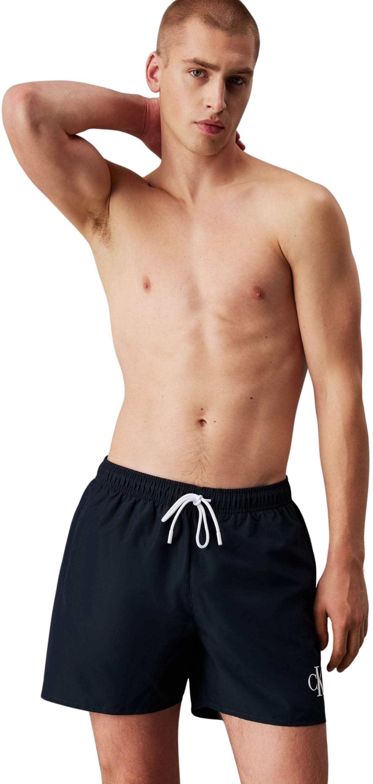 Calvin Klein Men’s Medium Drawstring Swim Shorts, Blue (Dark Sapphire), 6XL
