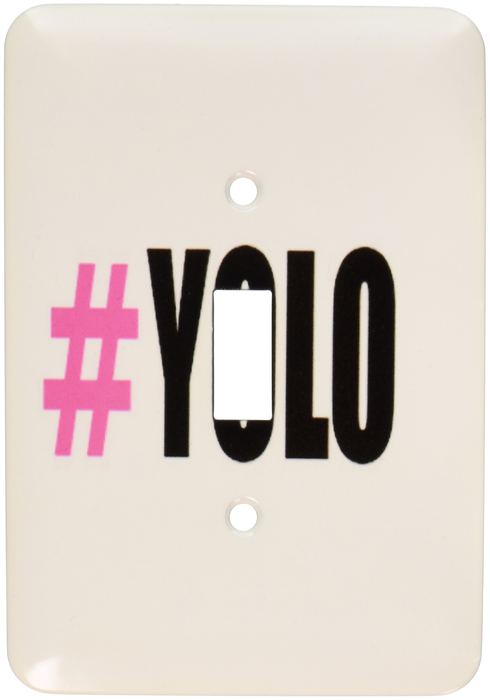 Interrupteur simple Yolo rose vif resoudre mur blanc plaque interrupteur design