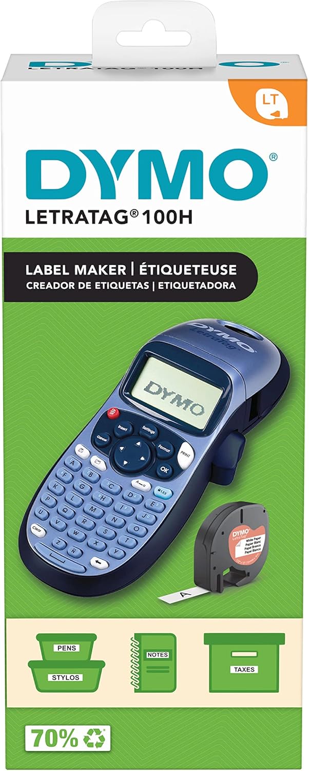 Dymo LetraTag LT100H Handheld Label Maker ABC Keyboard Label Printer