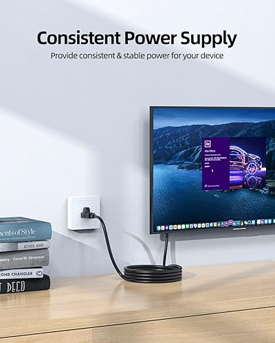 Miniatura 7 de Cable de alimentación de CA universal de 3 clavijas, cable de repuesto para Samsung, Dell, LG, monitor Asus, TV, laptop, impresora, PSU y más