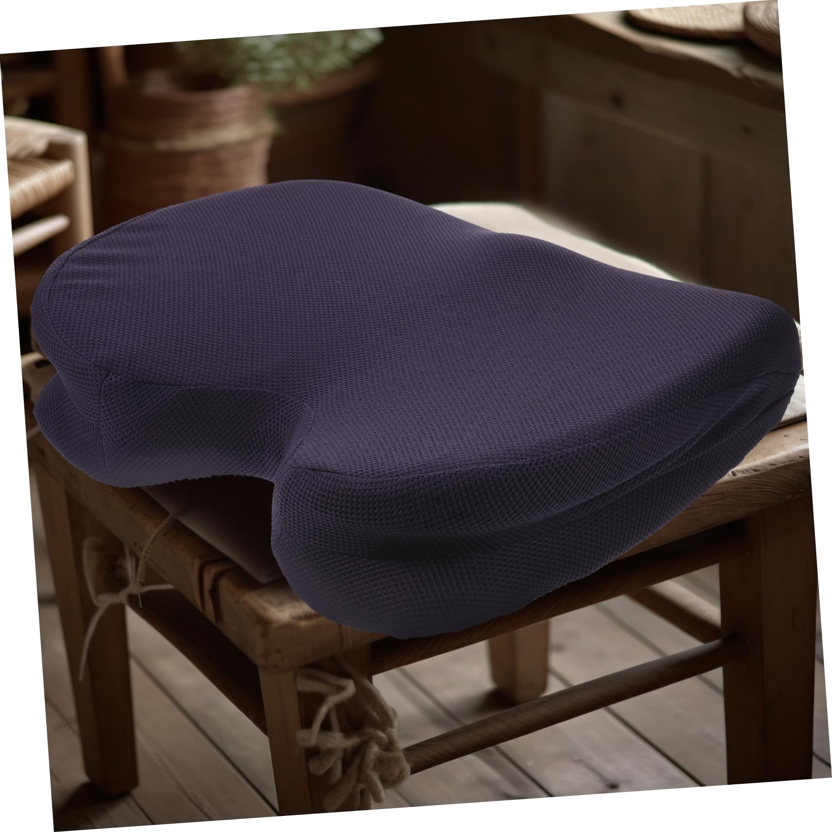 Coussin Bleu à Soulagement en Mousse Mémoire de Forme Confort, Soutien, du Coccyx et Voiture et Fauteuil Roulant