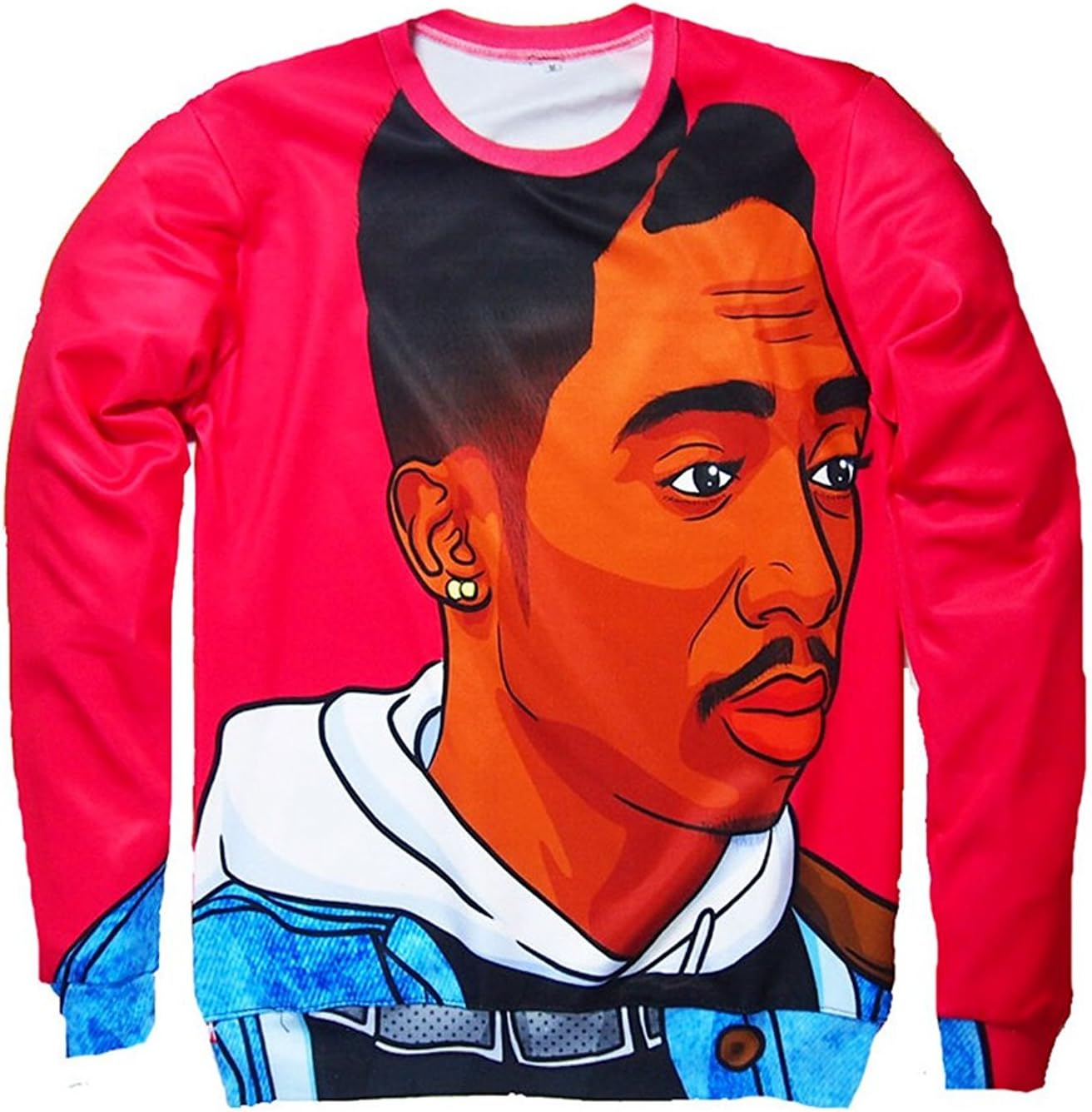 Hiphop Star Men Sweatshirt 3D Tupac Thug Life Pullover Hoodies Sweater