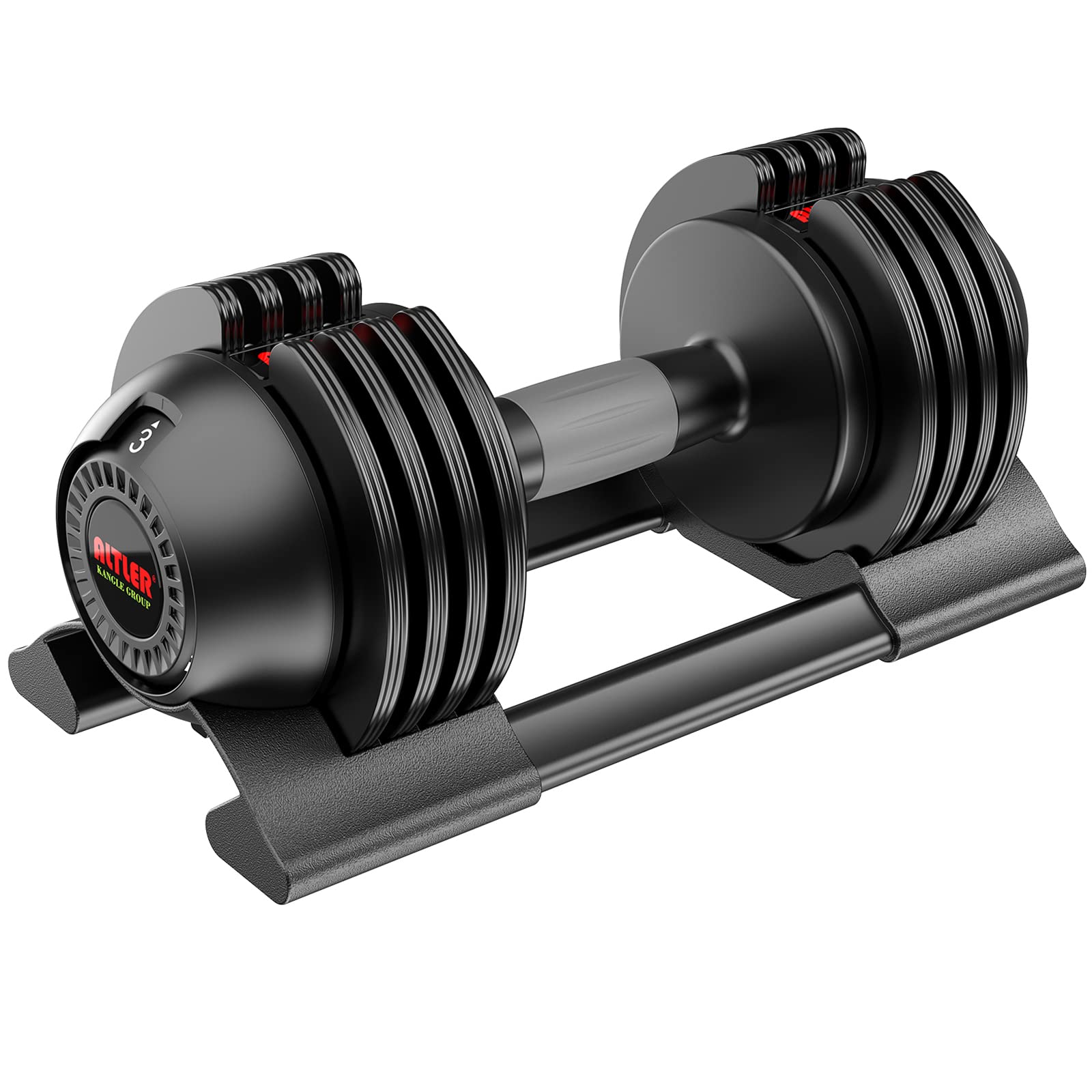 Photo 1 of ALTLER Adjustable Dumbbell, 22lb/25lb/44lb/52lb Single Dumbbell Set with Tray for Workout Strength Training Fitness, Adjustable Weight Dial Dumbbell with Anti-Slip Handle and Weight Plate for Home Exercise 22LBS-Single