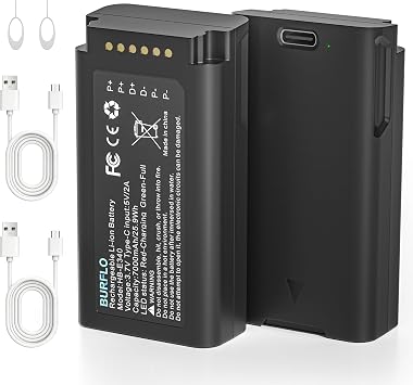 Burflo 7000mAh Battery for Eufy E340 & C31 Doorbell- High Capacity, Type-C Fast Charging, Compatible with Eufy Security Video Doorbell E340,C31,T8214,T8743,T8223,T8743111, HB-E340 Models 2PCS