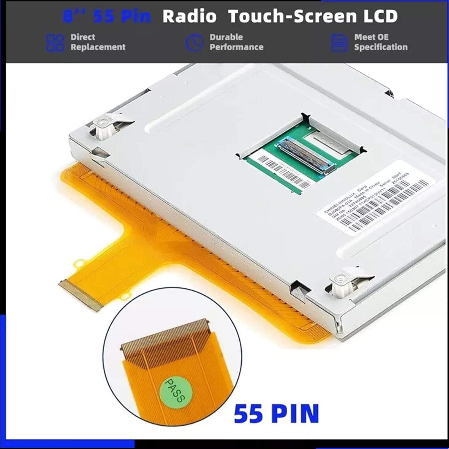 8" 55 Pins Touch Screen For Chevrolet GMC MYLINK Navigation Raido DJ080PA-01A (DJ080PA-01A lcd)